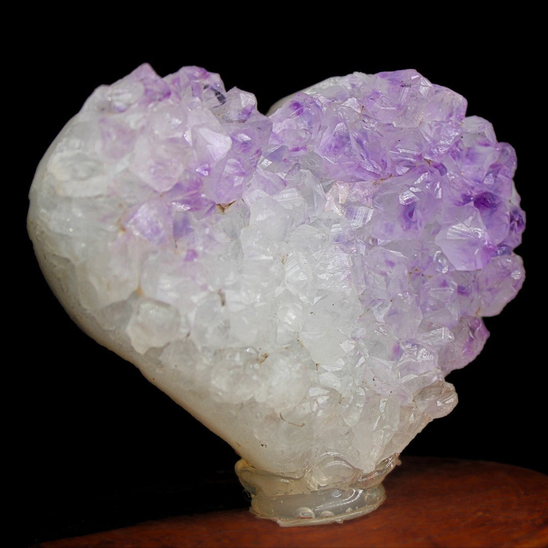 Heart Amethyst Crystal 632g Rare Collector Display Stone from Brazil