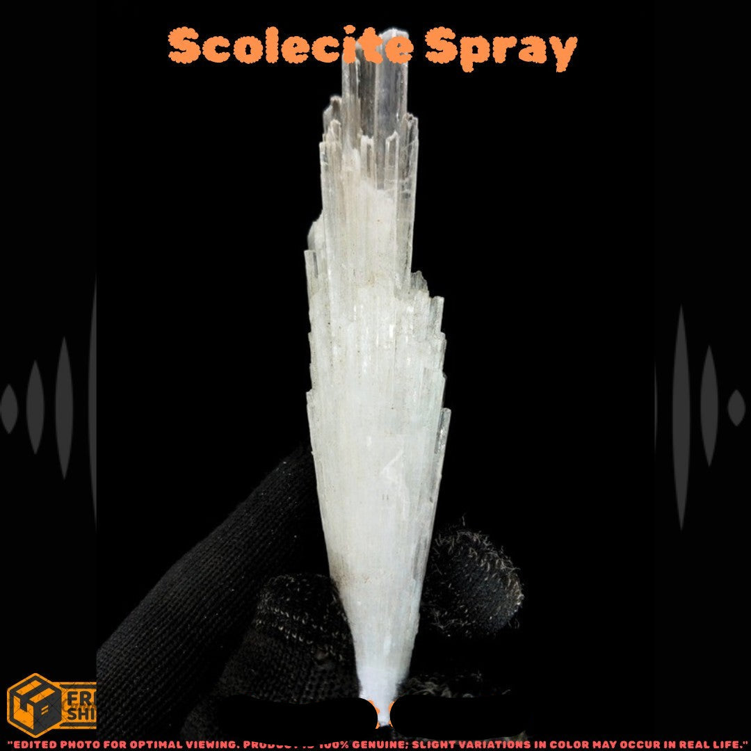 36g Natural Scolecite Stone Cluster Home Decor Chakra Healing Crystal 12x4cm