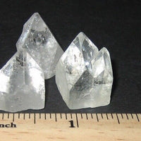3 SMALL NATURAL 0.55"–0.6" APOPHYLLITE CRYSTAL PYRAMID POINT TIPS INDIA 20.9g