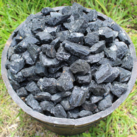 Black Tourmaline Rough Natural Stones – 1/2 lb Bulk Wholesale (8 oz)