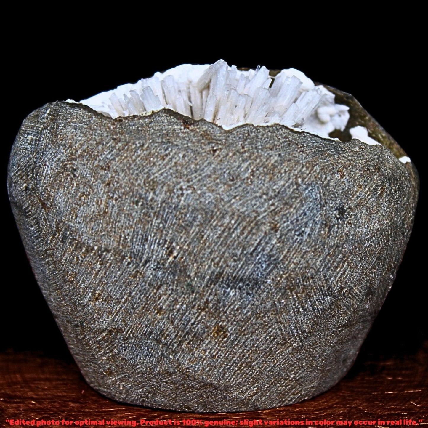 115g Scolecite Geode Natural Radiating Crystal Mineral India