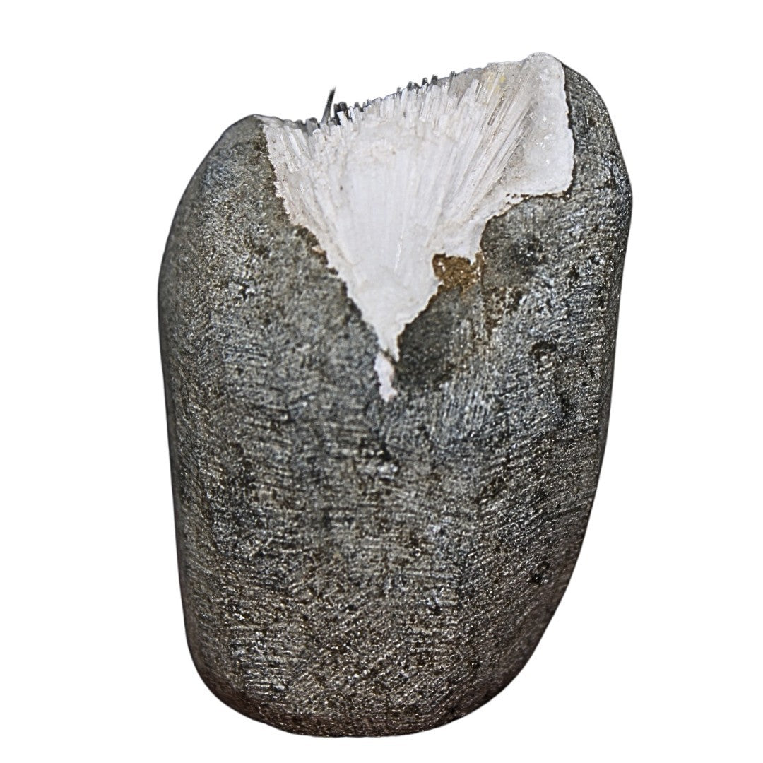 Rare Scolecite Spray in Geode 90g Natural Mineral Specimen India 5x4cm