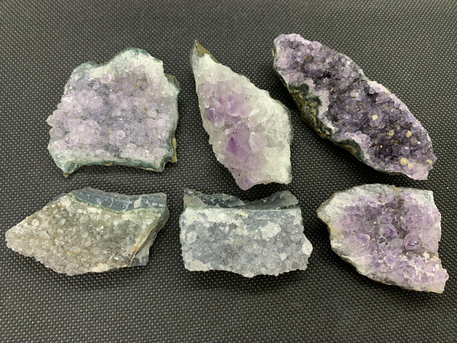 Grade B Raw Amethyst Cluster Druzy, 15-16 oz Lot, 2 - 3 Inches Natural Amethyst