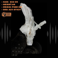 Rare 6g Scolecite Cluster Crystal Mineral Specimen Natural Zeolite India