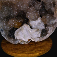 Huge 3.53 Lbs Smokey Tuxedo Amethyst Cluster | Rare Georgia Quartz Crystal