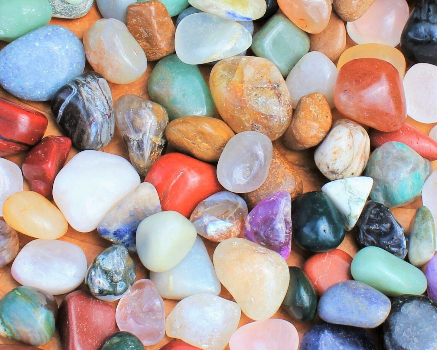 Assorted Mixed Tumbled Stones 1 lb Wholesale Bulk Lot MEDIUM Chakra Reiki 16 oz