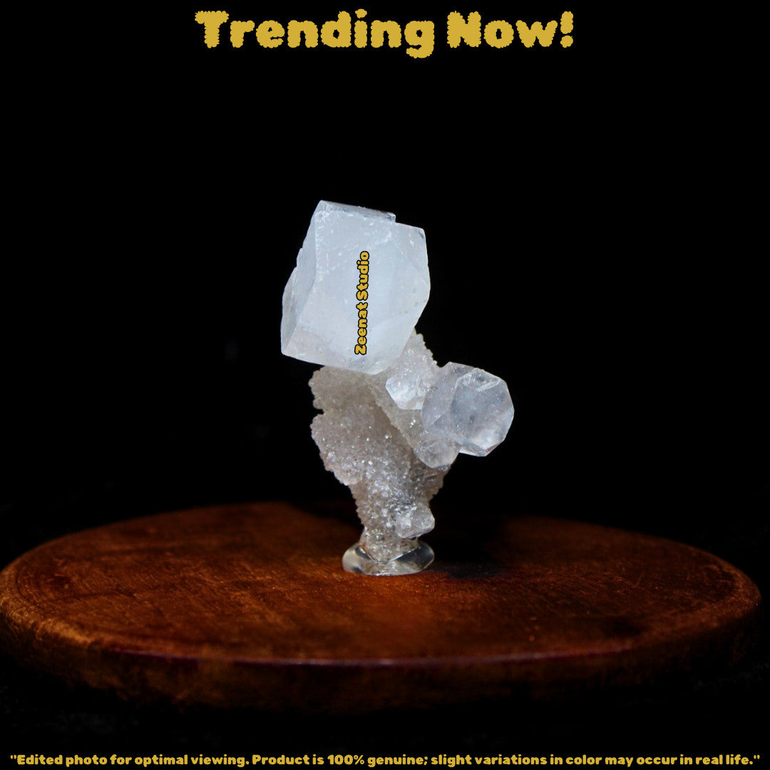 Unusual Apophyllite Crystal Cluster 6cm 180g Shiny Luster Tower Mineral Specimen