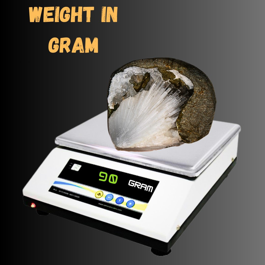 Scolecite Geode 90g High-Vibe Reiki Healing Crystal Chakra Energy Stone