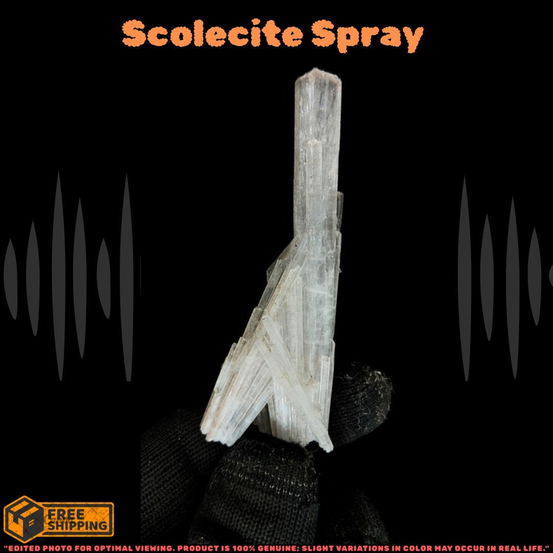 Scolecite Healing Mineral Cluster 14g Peace Meditation Crystal India