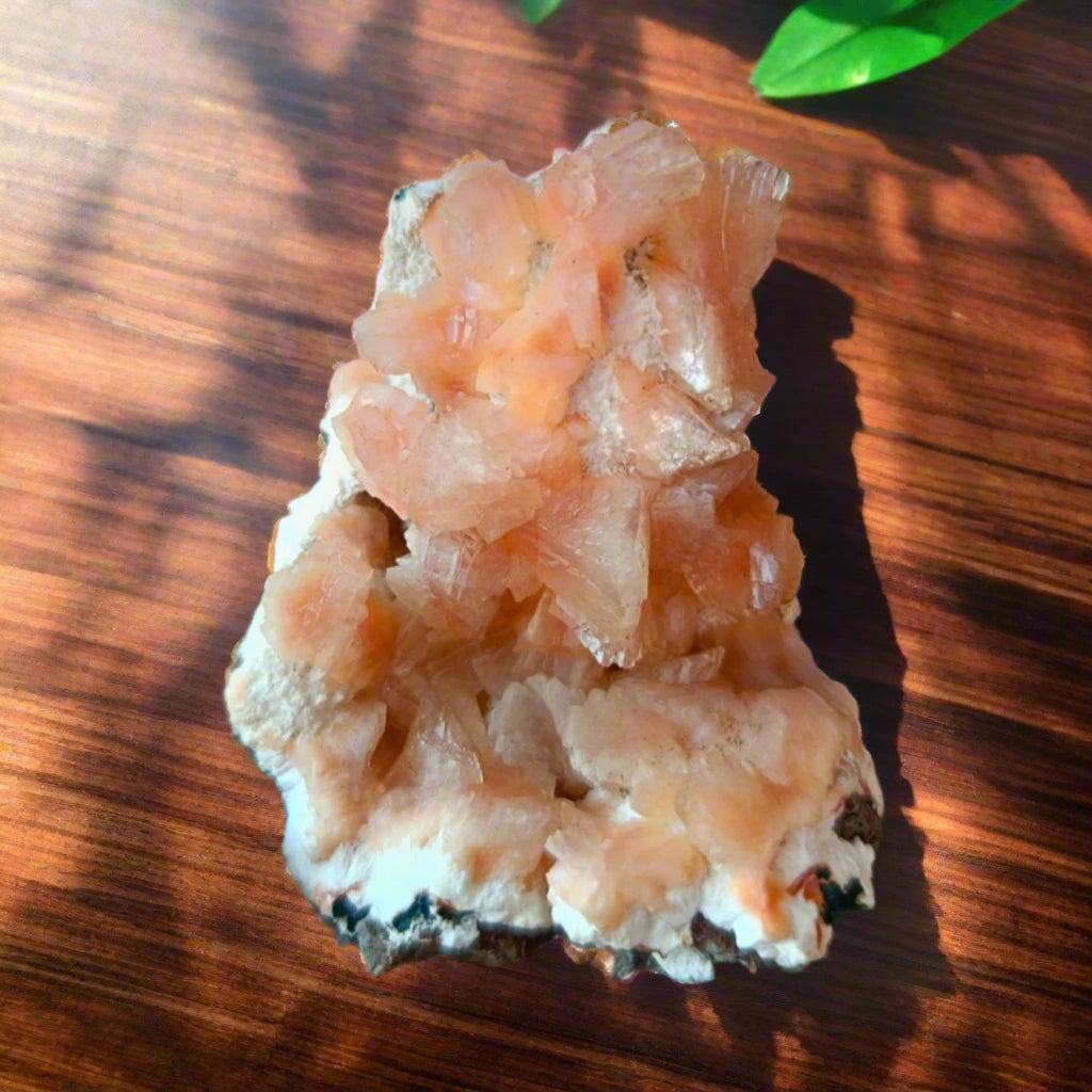 Orange Stilbite & Heulandite Crystal Cluster 120g Energy & Chakra Stone