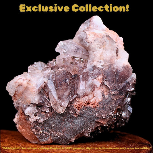 Red Phantom Quartz Crystal 328g 9x8 cm Raw Collector Mineral Cluster from India