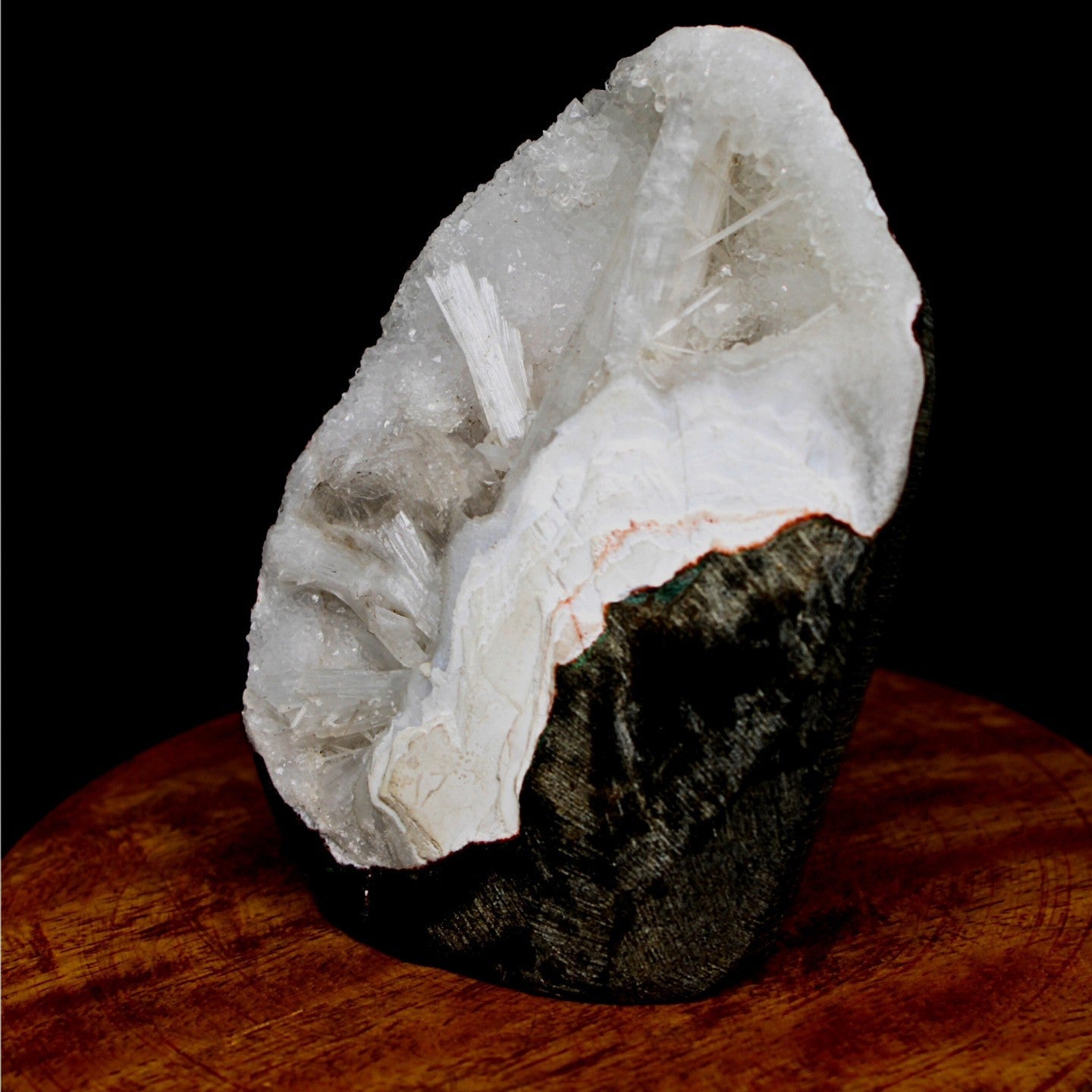290g High-qualit Scolecite Spray 290g Zeolite Geode Crystal Cluster  Natural Mineral India