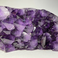 Finely Polished Uruguay Deep Purple Amethyst Cluster Crystal Geode, Pick a Size