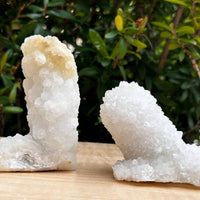 Chalcedony & Crystal Quartz Stalactite, Quartz on Chalcedony Stalactite Specimen