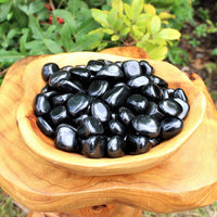 1/4 lb Bulk Lot: Black Obsidian Tumbled Stone (Crystal Healing Reiki) 4 oz