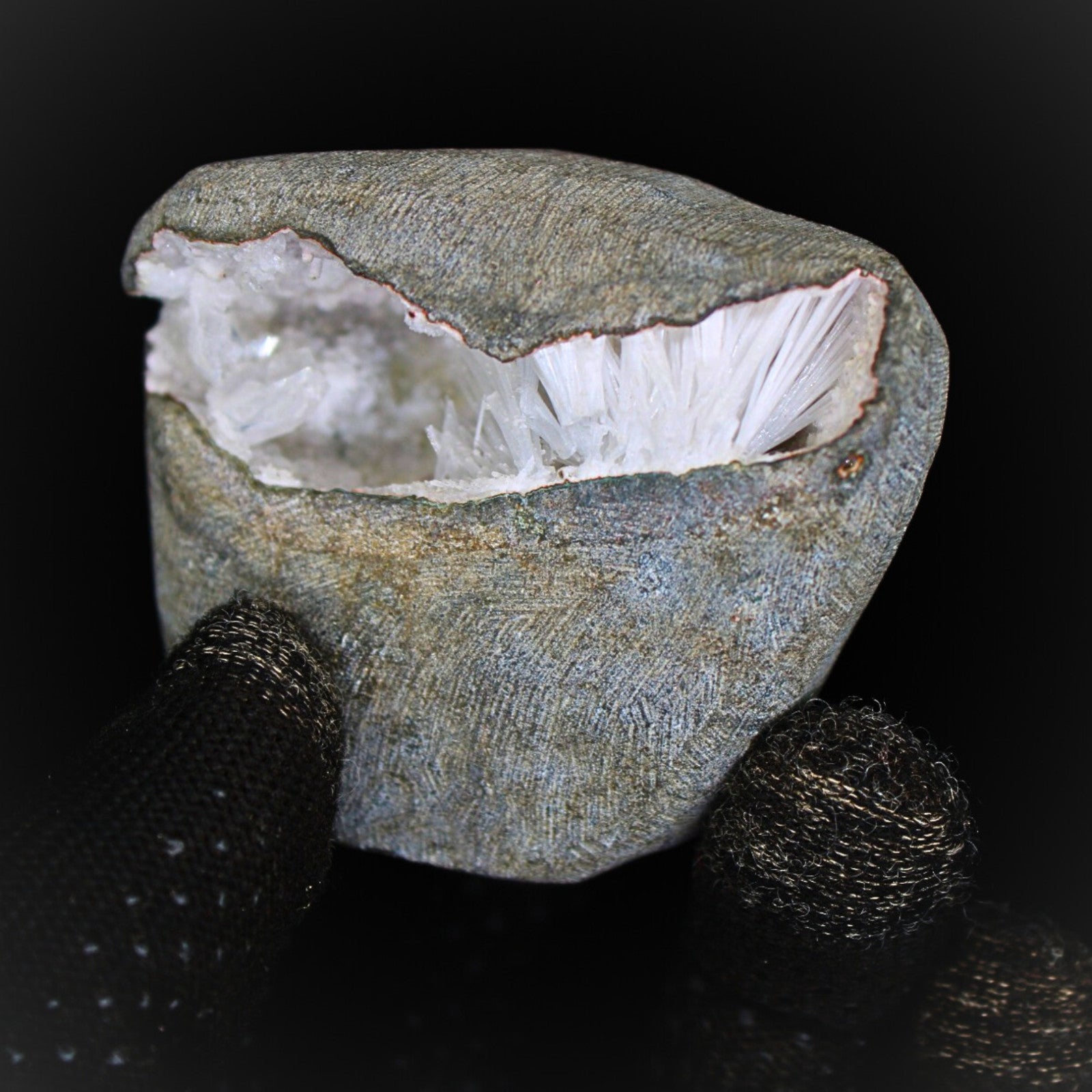 Scolecite Geode Cluster 6x5cm Natural Healing Crystal for Peace Meditation 164g