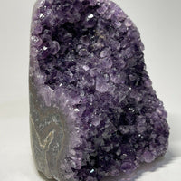 Finely Polished Uruguay Deep Purple Amethyst Cluster Crystal Geode, Pick a Size