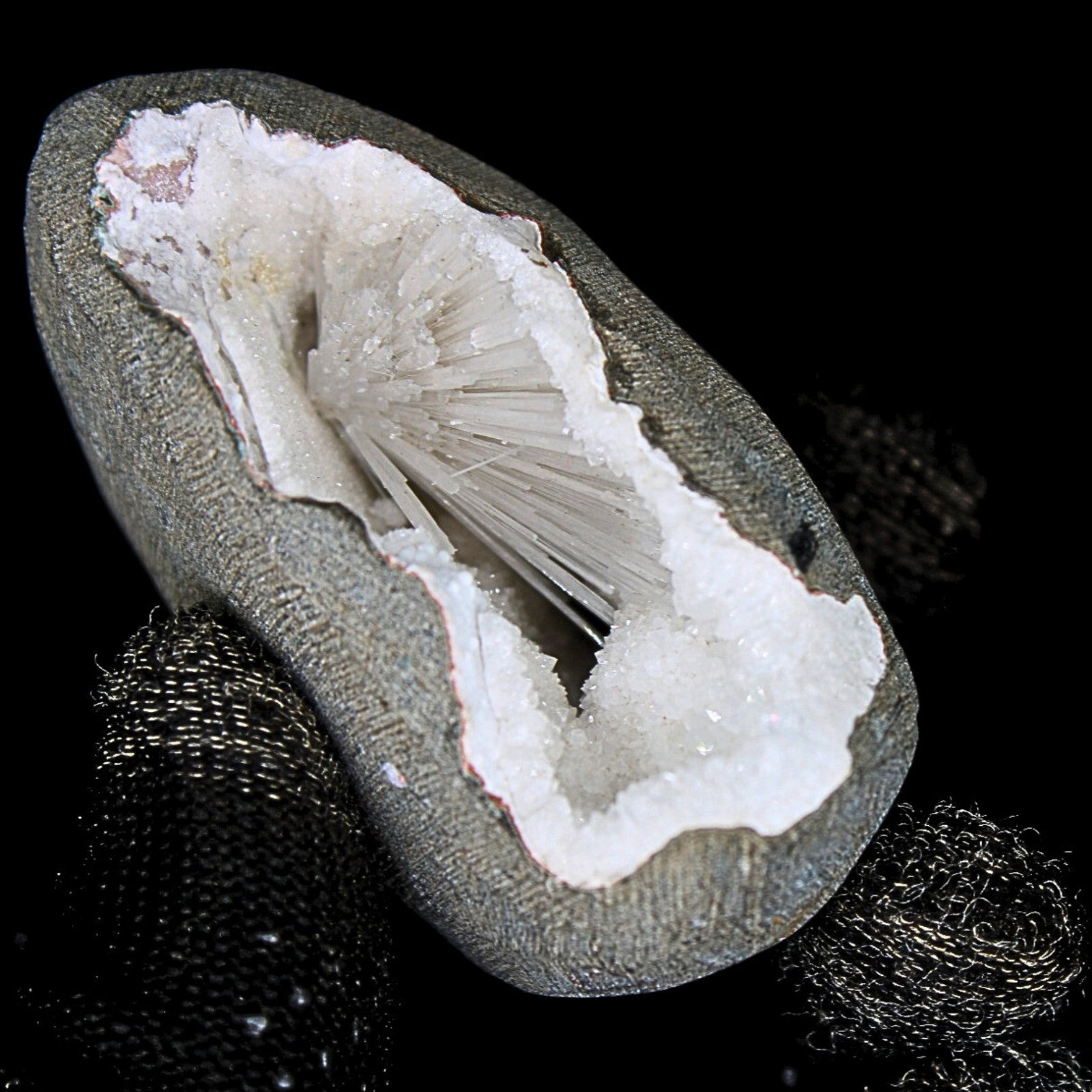 Raw Scolecite Geode 136g Healing Crystal Cluster Energy Stone India