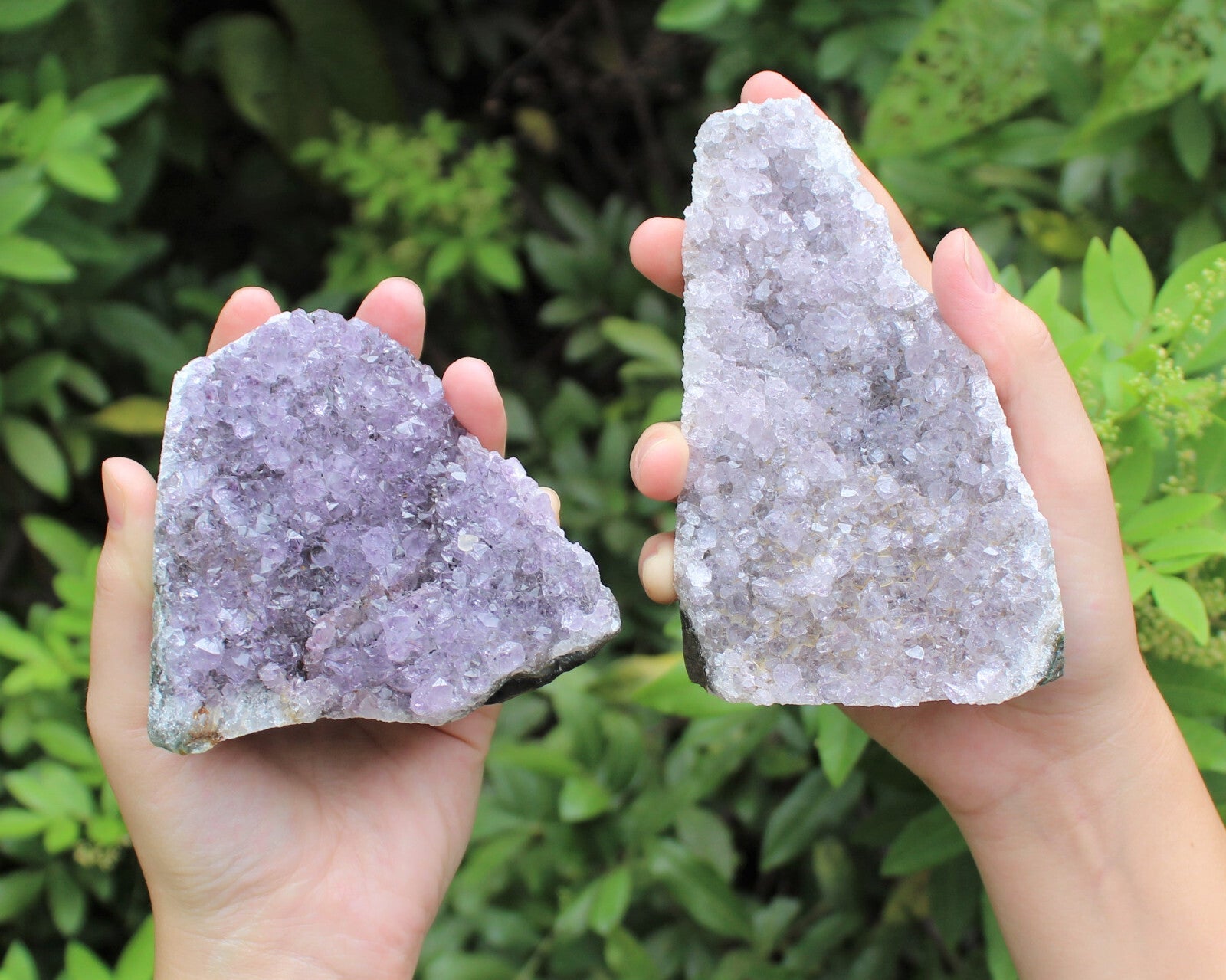 CRAZY CHEAP Gray Lavender Amethyst Cut Base Crystal Geodes - Closeout Amethyst