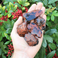 Raw Natural Mahogany Obsidian Crystals - Choose How Many - Raw Obsidian Stones