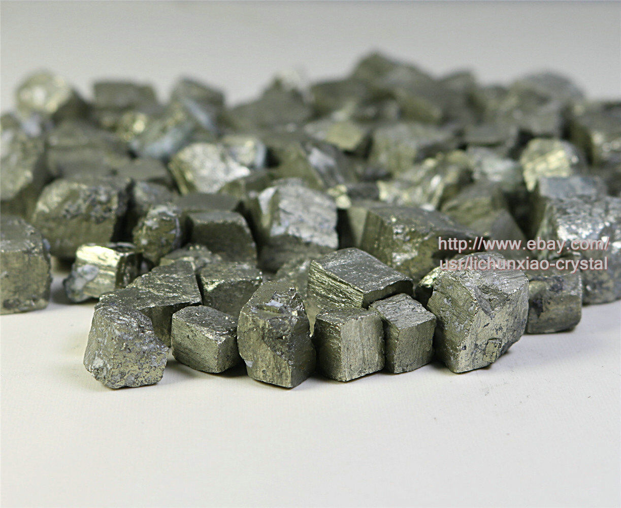 100g Wholesale Beautiful Golden Iron Pyrite Cubic Crystal gem Mineral Specimen