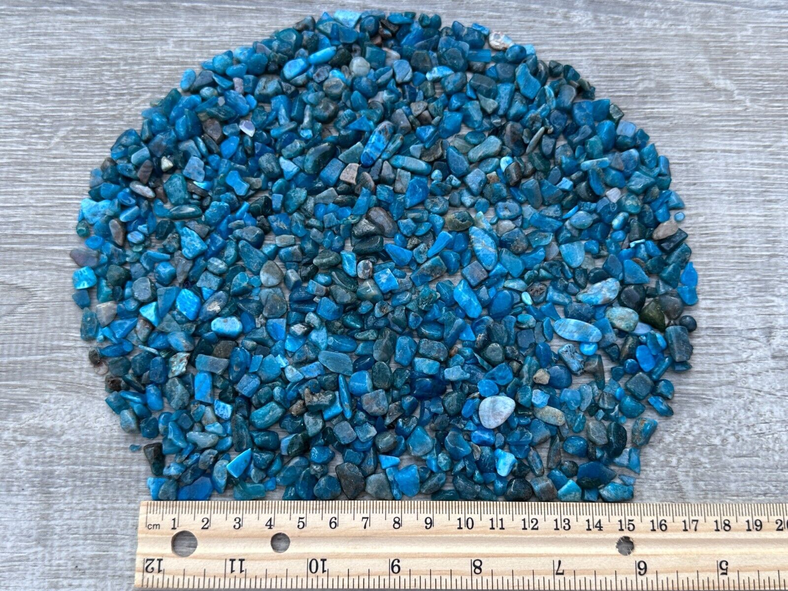 Grade A++ Apatite Semi Tumbled Gemstone Mini Chips 4 - 8 mm, Wholesale Bulk Lot