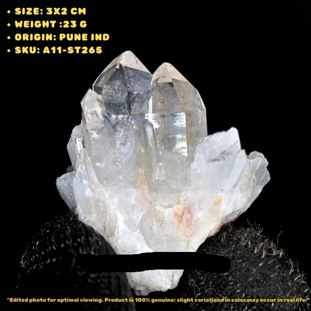 Natural Clear Quartz Cluster 23g | Small Mineral Specimen India