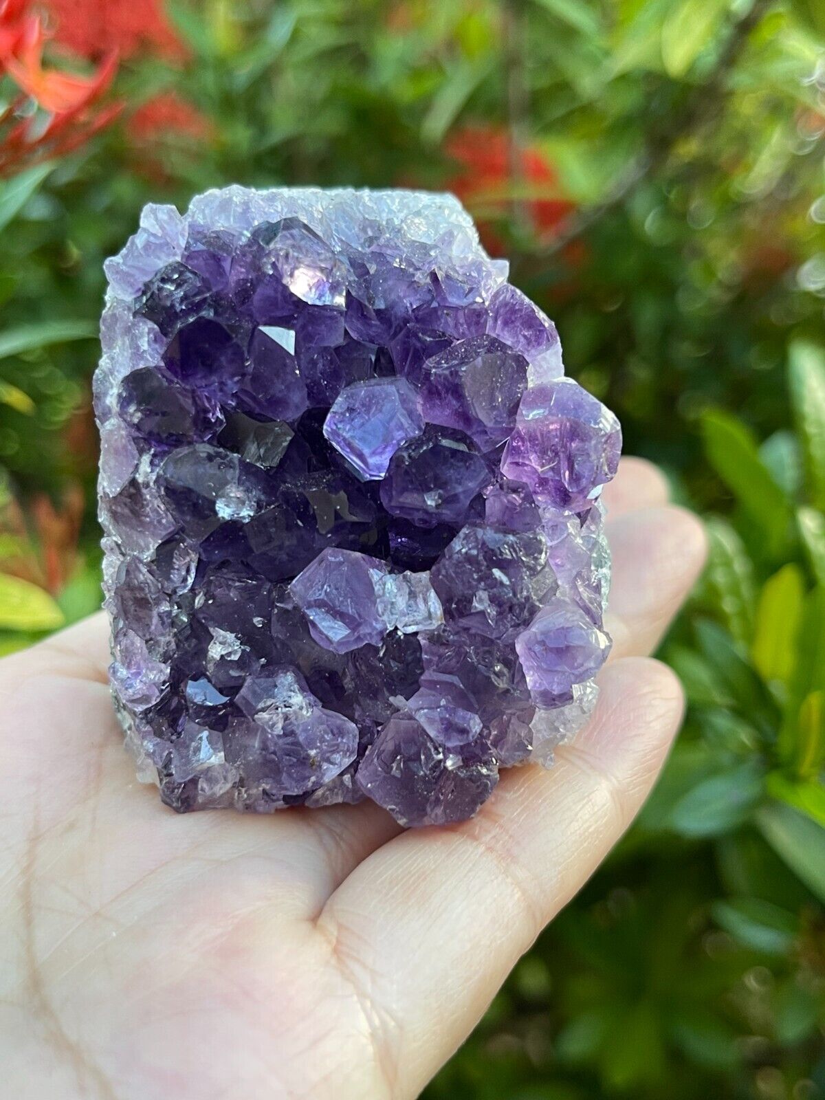 Small Uruguayan Deep Purple Amethyst Cluster, Amethyst Geode, Wholesale Bulk Lot