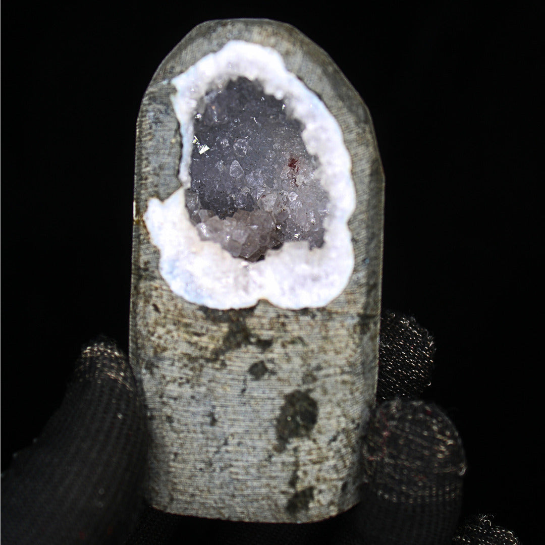 Rare Blue Chalcedony on Geode Matrix 230g Natural Mineral Specimen India