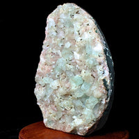 885g Green Apophyllite with Heulandite Rare Indian Zeolite Mineral Specimen