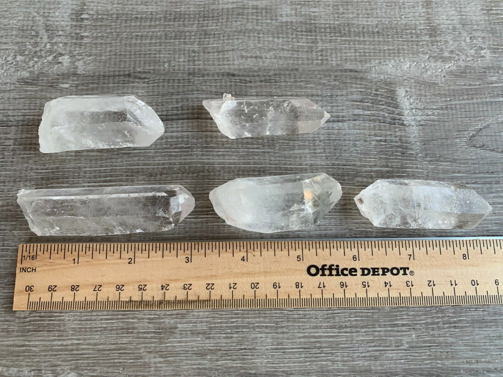 1/2 Lb Quartz Crystal Point Collection, 1.5" - 3.5" Natural Clear Quartz Points