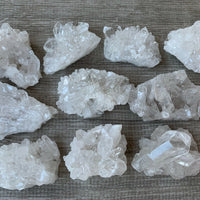 3 Piece Healing Crystal: Citrine, Amethyst &Clear Quartz Crystal Clusters Geodes