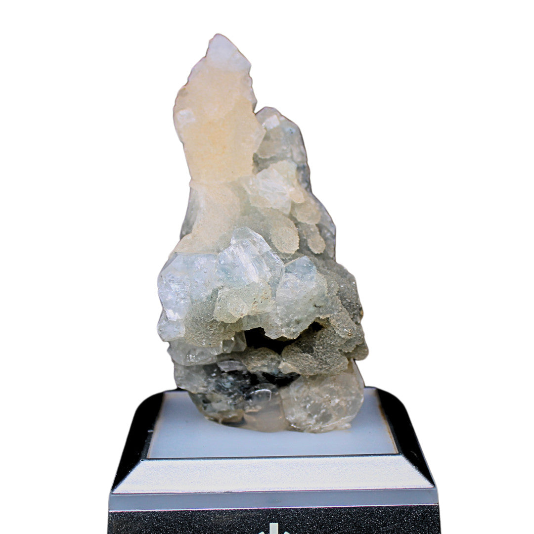 Rare Coral Chalcedony with Apophyllite 105g Mineral Specimen from India