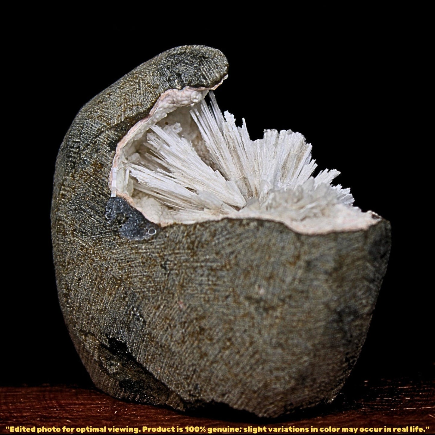 76g Scolecite Geode Natural Needle Crystal Cluster Mineral India