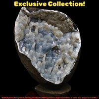 Chalcedony Geode Healing Cluster 4.64 lbs 19x13 cm Natural Crystal Specimen