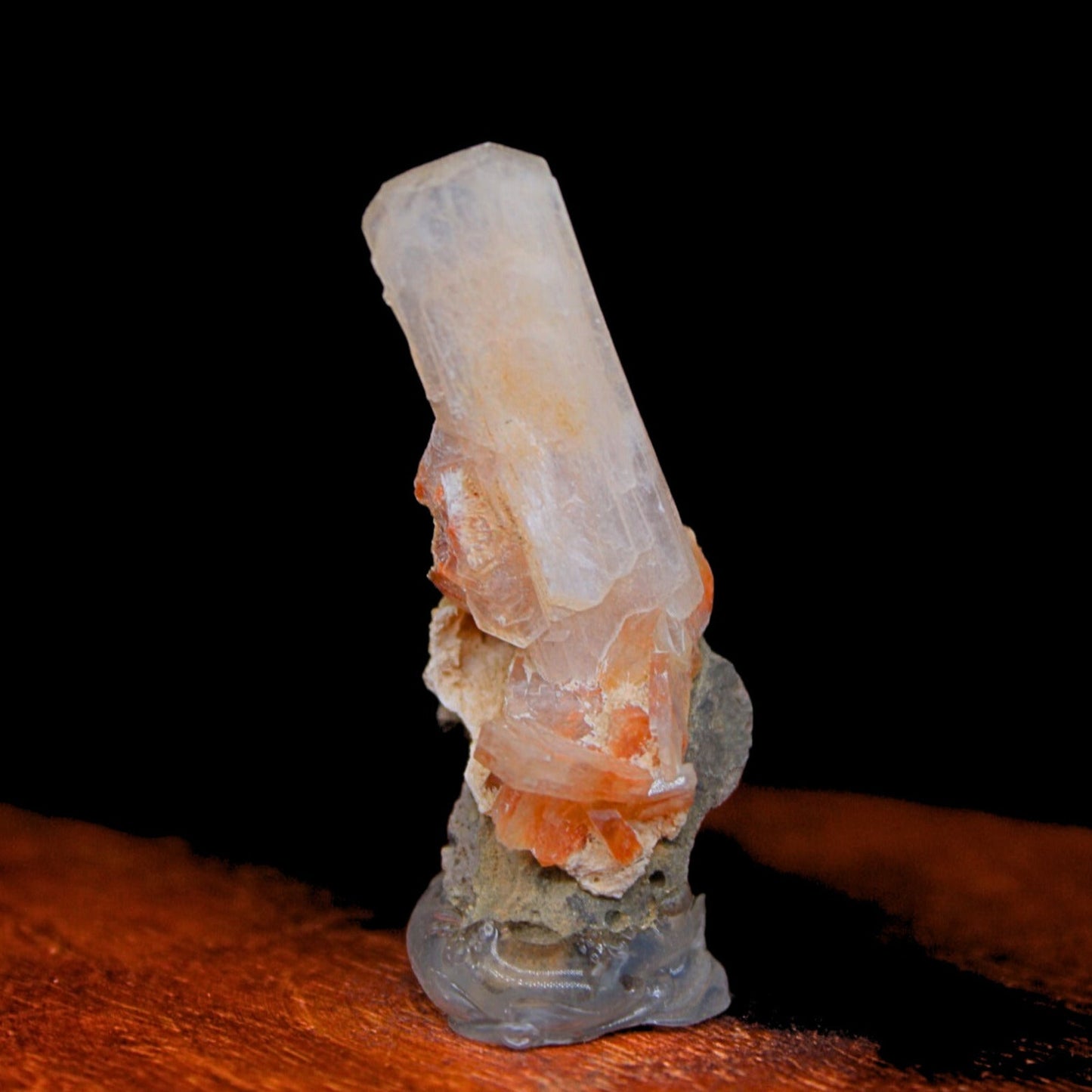 Natural Orange Stilbite Mineral 6g 5x2cm | Rare Healing Crystal from India