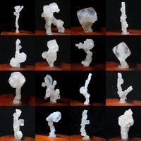 Bulk 16 Piece Natural Apophyllite Tips Pointed Cluster under 150g Wholesale lots