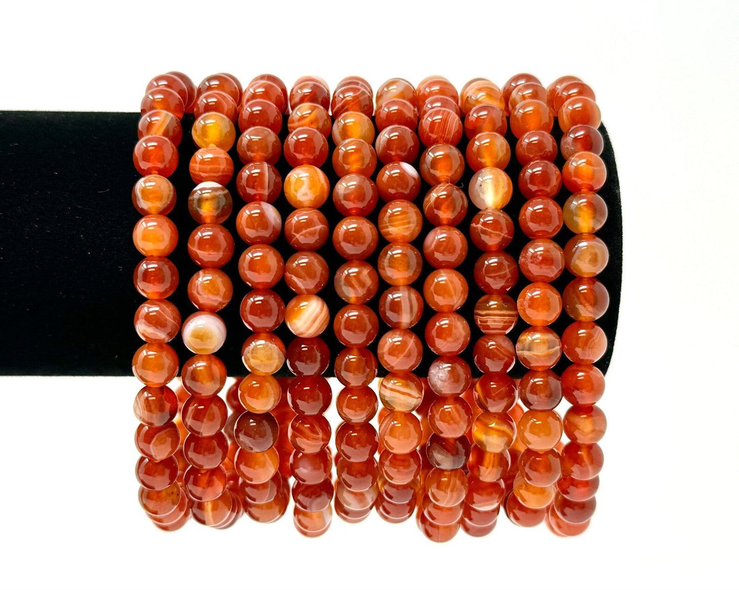 6 mm Bead Gemstone Bracelets BUY 3 GET 1 FREE - Dainty Stretch Crystal Bracelets