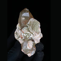 280g Rare Himalayan Smokey Quartz & Pyrite on Matrix High-Grade Crystal Specimen