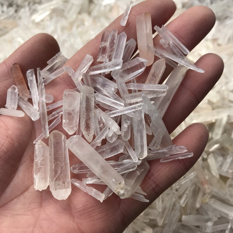 Lot Natural Clear Quartz Crystal Points 1/2Lb Terminated Wand Healing