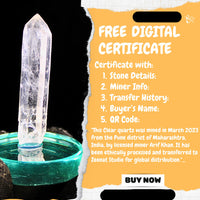 22g Natural Clear White Himalayan Quartz Cluster Rare Mineral Specimen Matrix