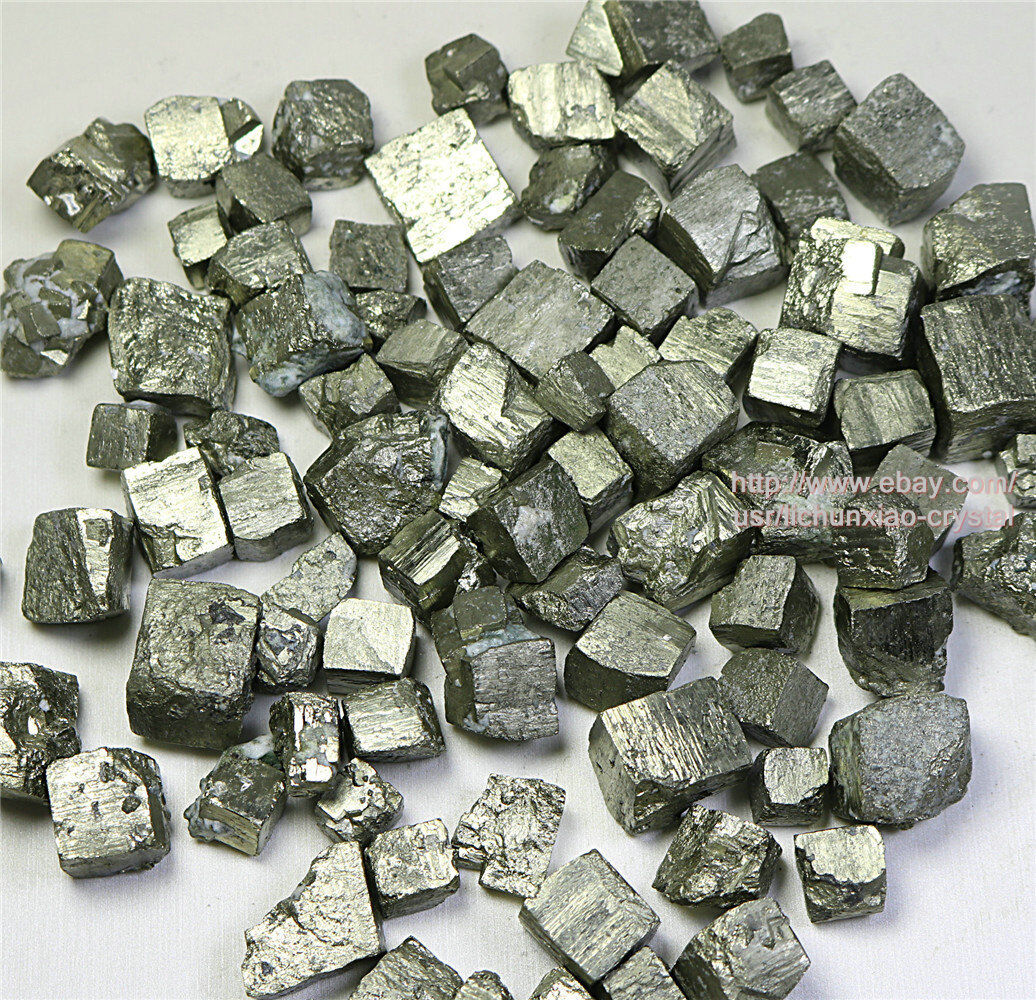 100g Wholesale Beautiful Golden Iron Pyrite Cubic Crystal gem Mineral Specimen