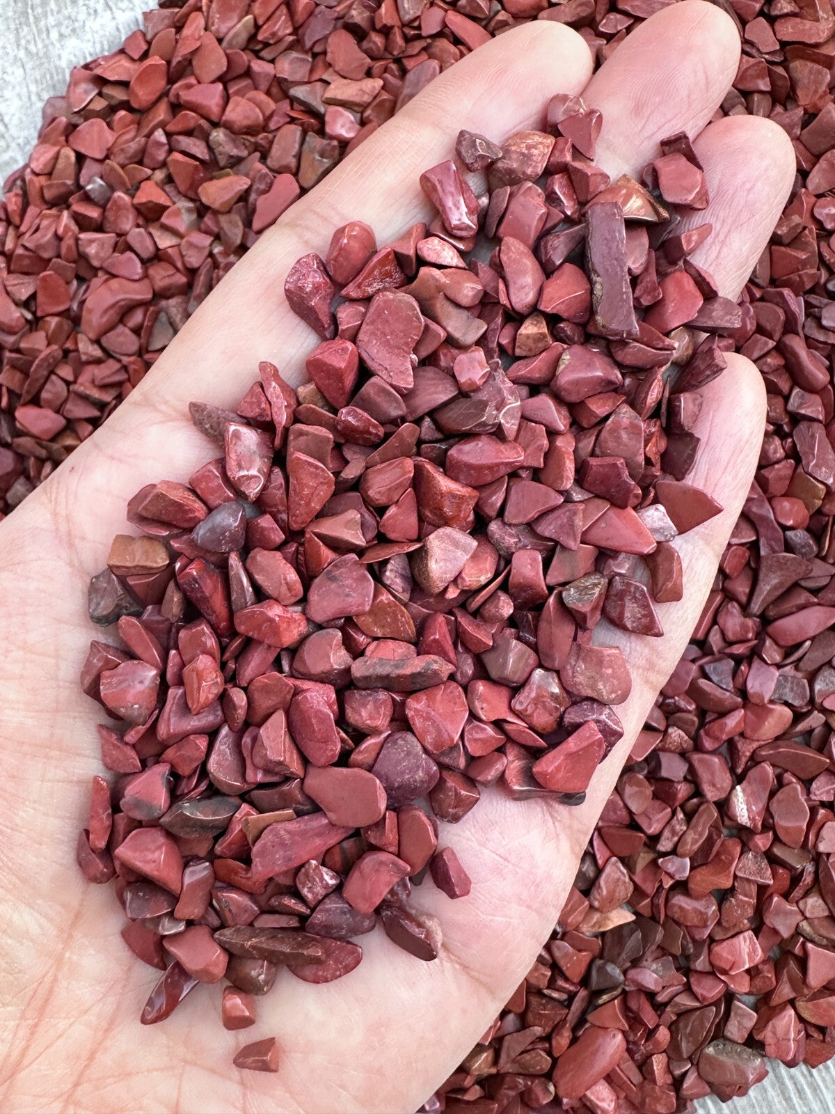 Grade A++ Red Jasper Semi Tumbled Gemstone Mini Chips 3 - 8mm,Wholesale Bulk Lot