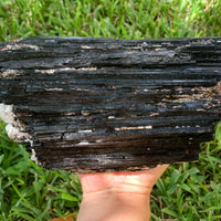 Extra Large Black Tourmaline Chunk / Rod / Log, Natural Rough Black Tourmaline