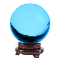 Amlong Crystal Meditation Divination Sphere Crystal Ball with Wood Stand