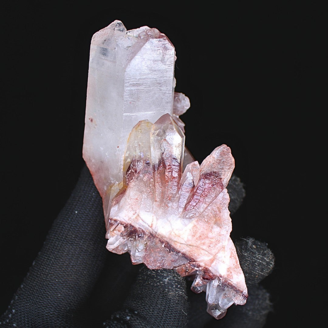 Natural Phantom Quartz Cluster 150 g 10×5 cm Raw Crystal Mineral from India