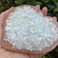 Clear Quartz Semi Tumbled Gemstone Mini Chips 5 - 10 mm, Wholesale Bulk Lot