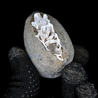 115g Scolecite Geode Natural Radiating Crystal Mineral India