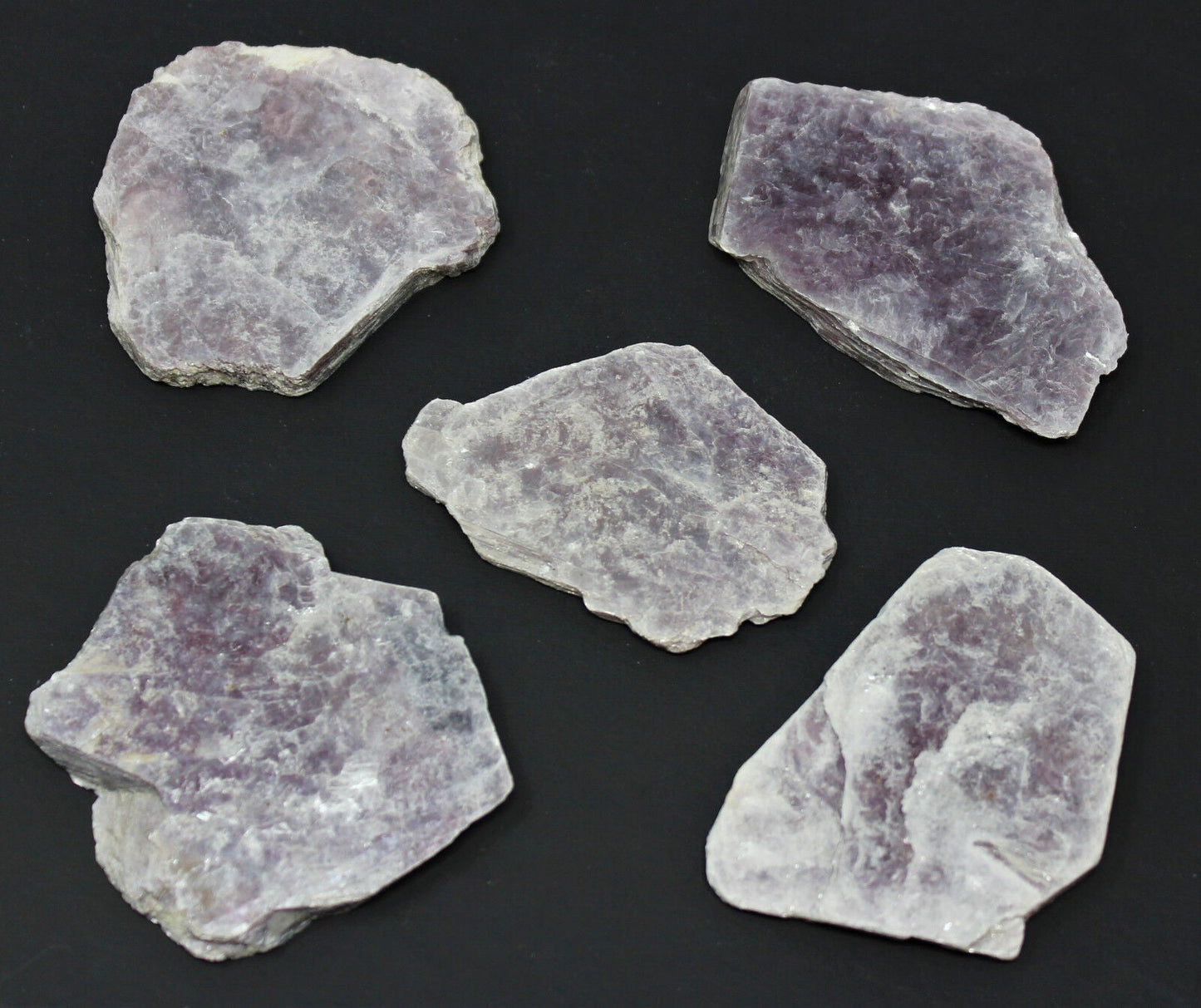 1/4 lb Lot Lepidolite Leaves, Slabs,  (4-7 pieces) Layered Mica Crystal Mirrors