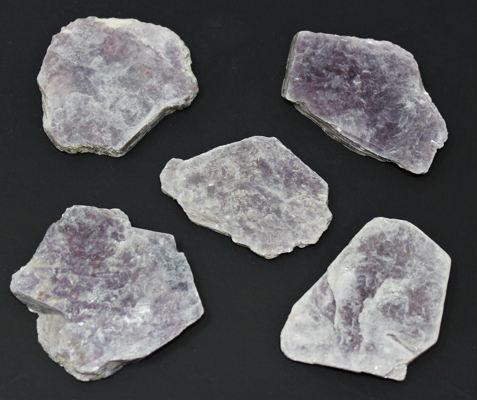 1/4 lb Lot Lepidolite Leaves, Slabs,  (4-7 pieces) Layered Mica Crystal Mirrors